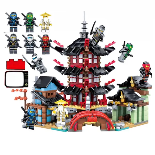 Ensemble de construction Ninja Temple of Airjitzu avec 800 pièces