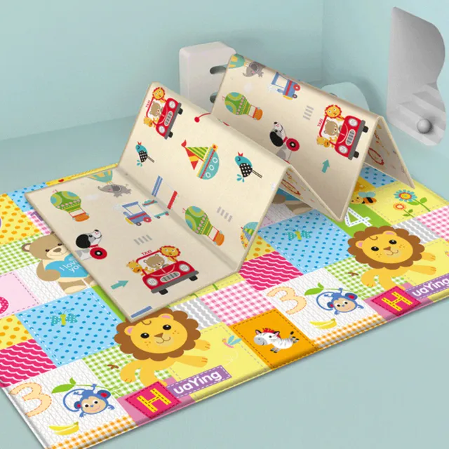 Foldable children's play educational mat with cute animals