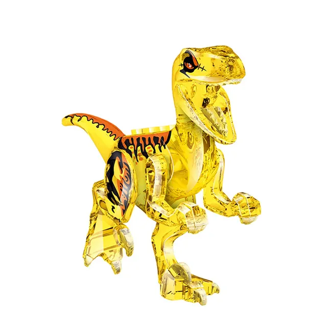 Zestaw kryształowych kostek - figurki dinozaurów