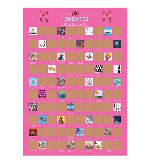Scratch off poster - 100 rzeczy do doświadczenia jako para