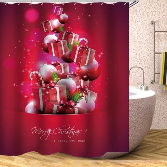 Christmas shower curtain C52
