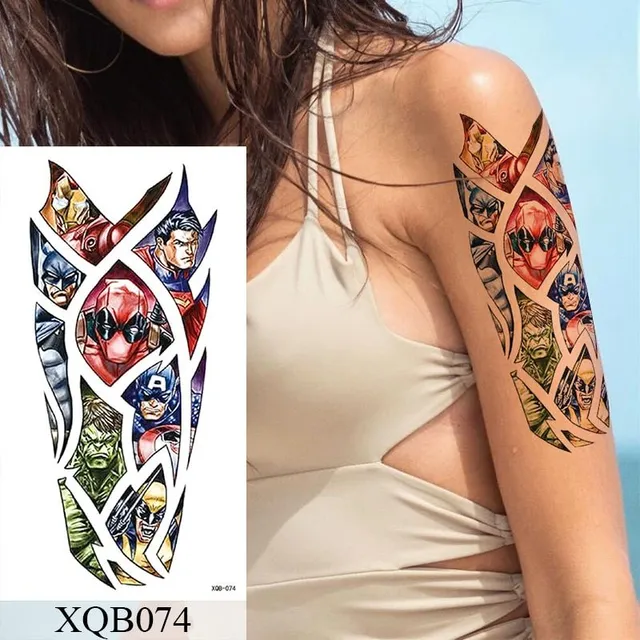 Tatuaj fals rezistent la apă pentru femei pe partea superioară a brațului