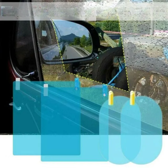 Ochranná folie na boční sklo auta a na zrcátka - 4 kusy