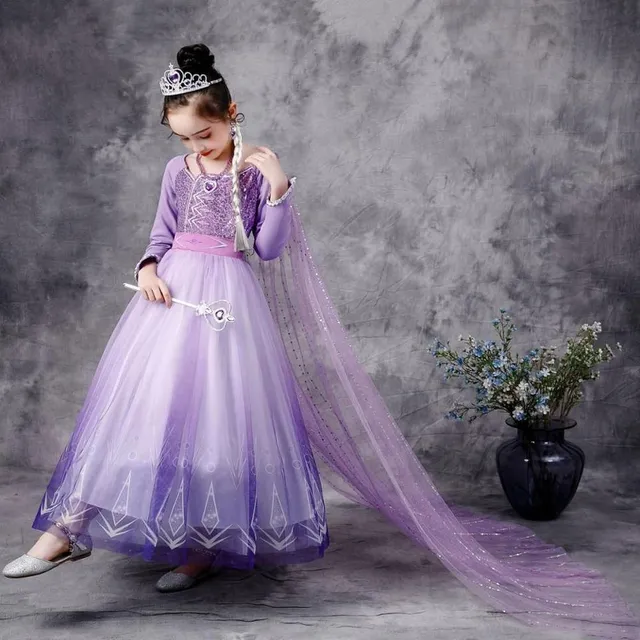 Robe de princesse Elsa pour fille du film Frozen 2