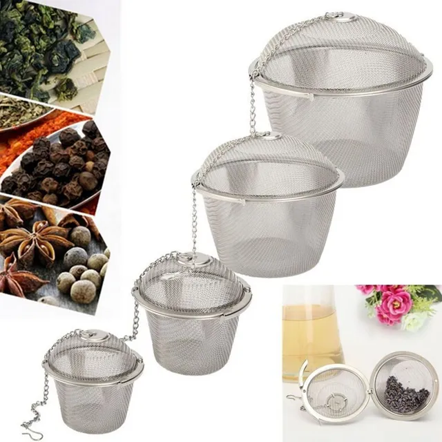 Stainless steel spice strainer