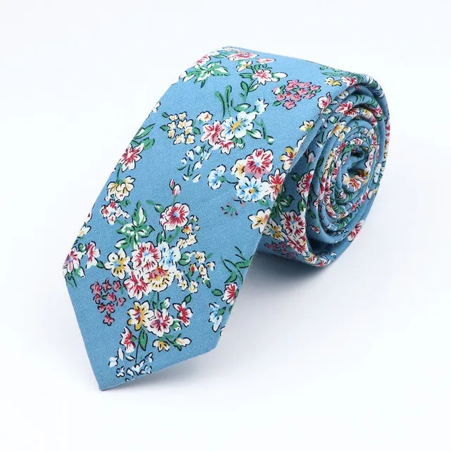 Stylish unisex tie with floral motif Clive