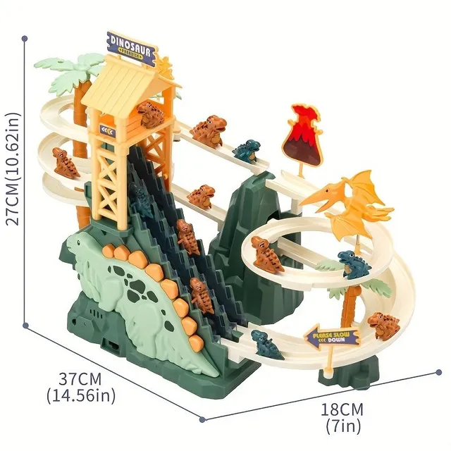 Dinopark z utworem muzycznym i wyścigiem: 5 metalowych di