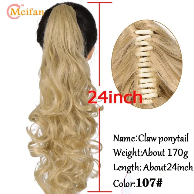 Rövid Wavy Claw Conytail Clip A haj kiterjesztései Fekete Barna Pony Tail Clip In Hair Tail Natural Fake Hair Extensions