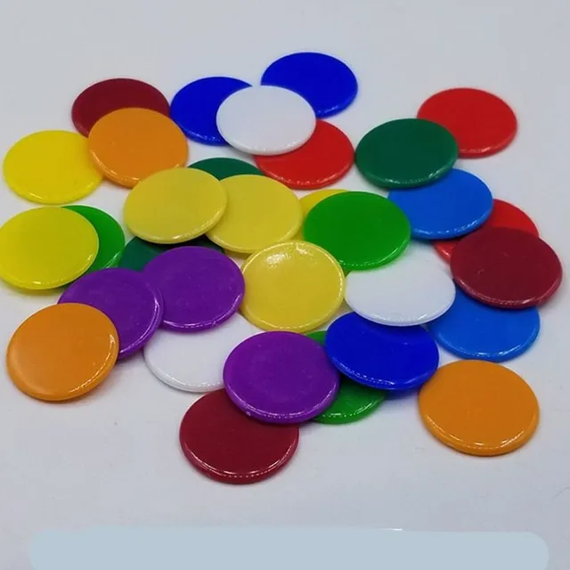 Náhradní barevné tokeny do stolních společenských her 100 kusů - více barev Paula