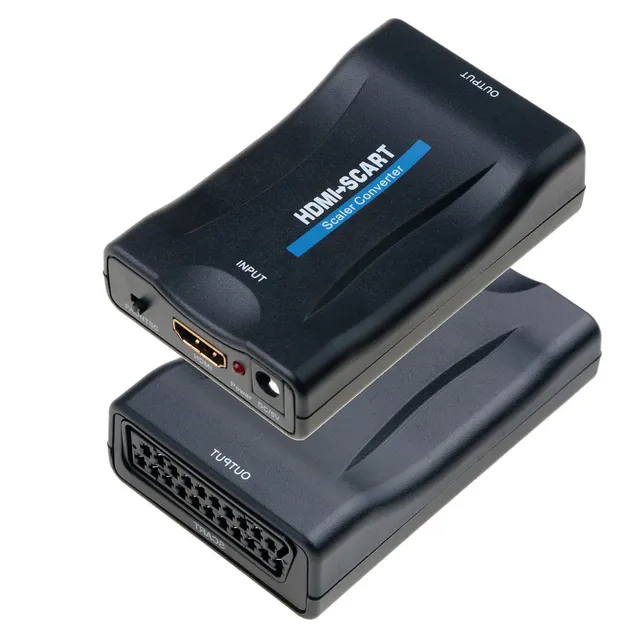 Adapter konwertera Scart na HDMI dla audio i wideo