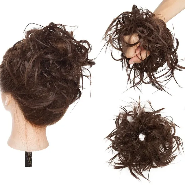 Postiche pour cheveux - chignon avec élastique