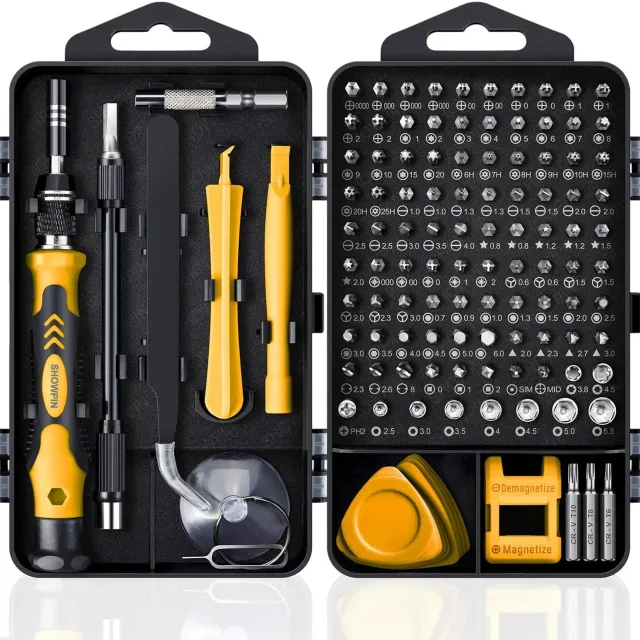 115-piece set of magnetic screwdrivers for computer repair