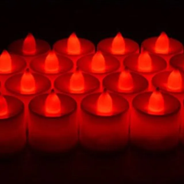 LED coloured candles - 6 colours