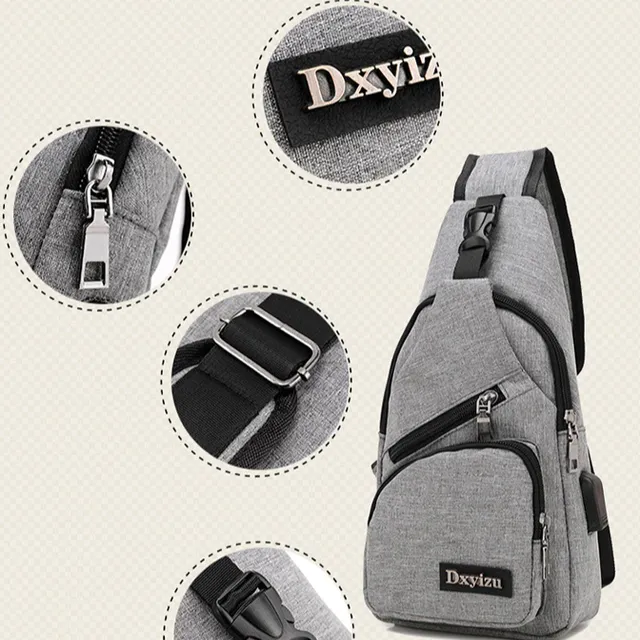 Travel USB design unisex shoulder bag