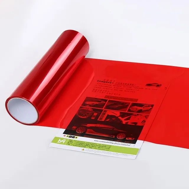 Barevné folie na světlomety cervena 30x100cm