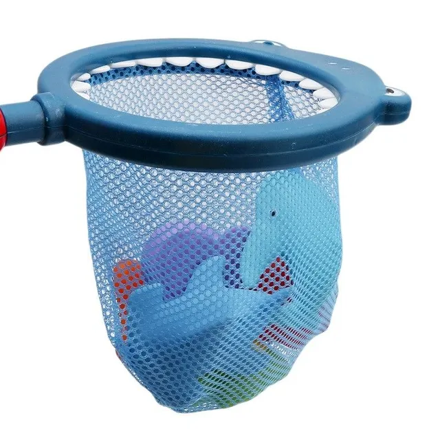 Children's fishing net with marine animals