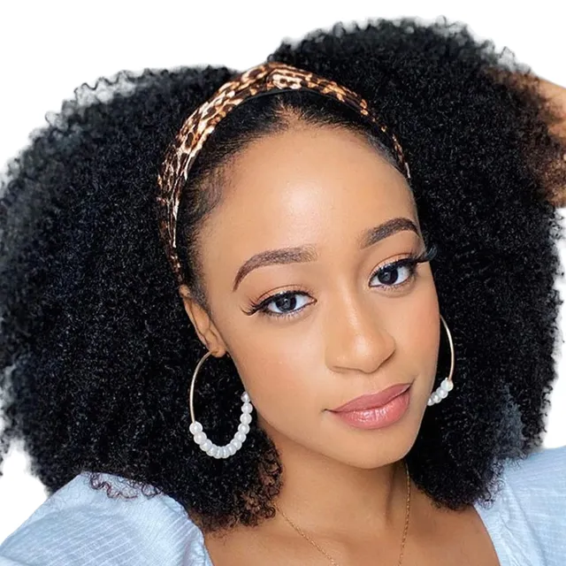 Women's curly wig made of real hair N889