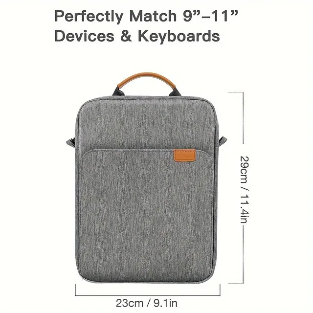 Sac vertical pour tablette avec bandoulière, Sac pratique pour ordinateur portable pour les trajets, Sac à main imperméable