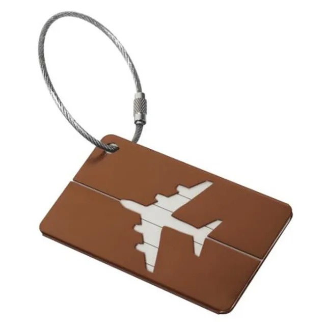 Odznaki imienia dla walizki Samolot - 7 kolorów hneda