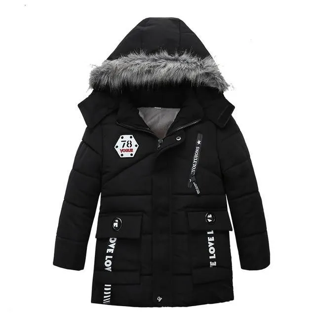 Lange Winterjacke für Kinder