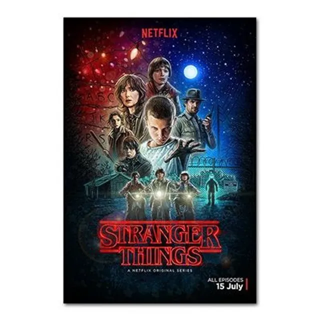 Stylový plakát na motivy seriálu Stranger Thing 1 30 X 20 cm