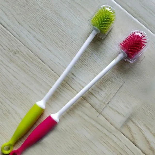 Brosse en silicone pour bouteilles et verres