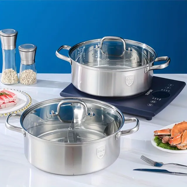 304 stainless steel fondue pot, reinforced hot pot, large capacity