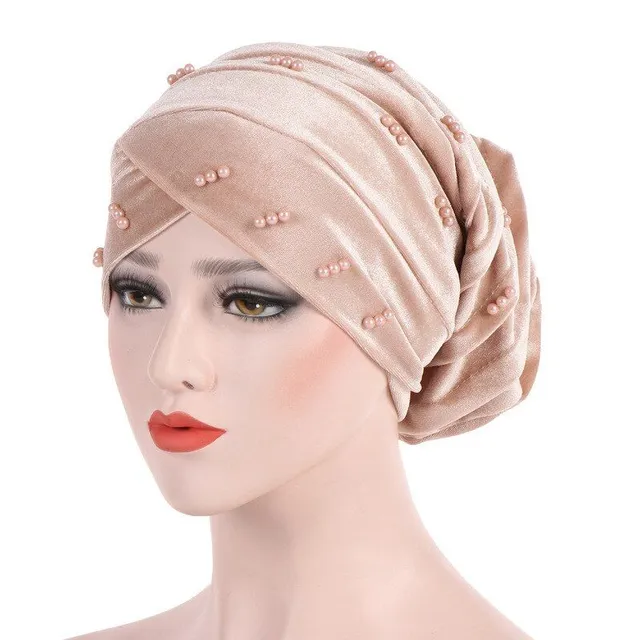 Dámske turban s korálkami