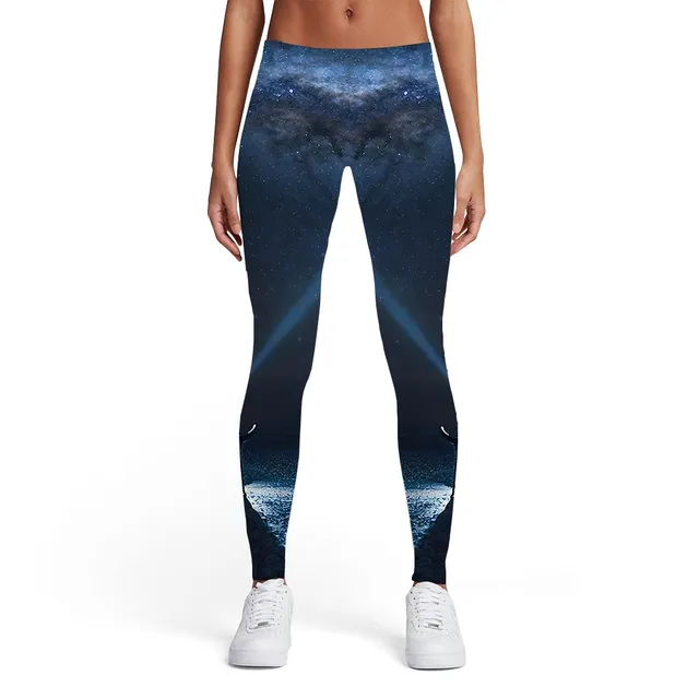 Leggings 3D pour femme avec imprimé galaxie