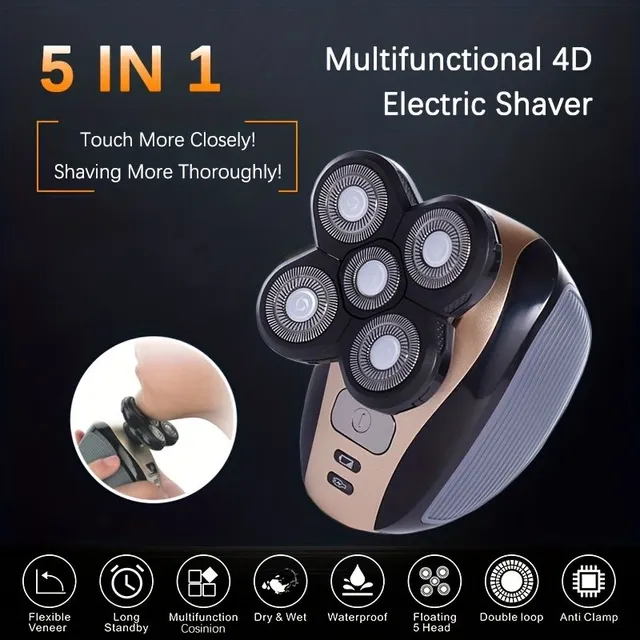 5v1 multifunctional men's electric razor even on lysine