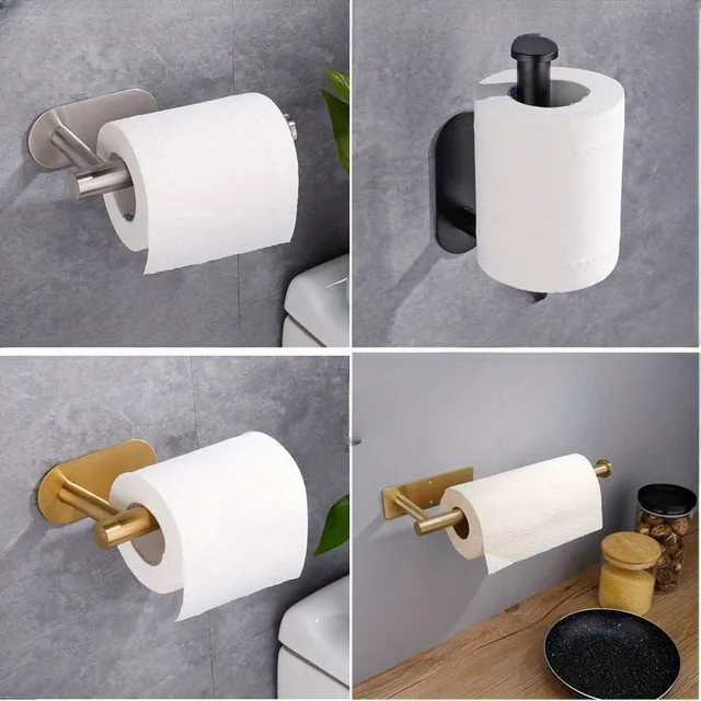 Stainless steel toilet paper holder for wall