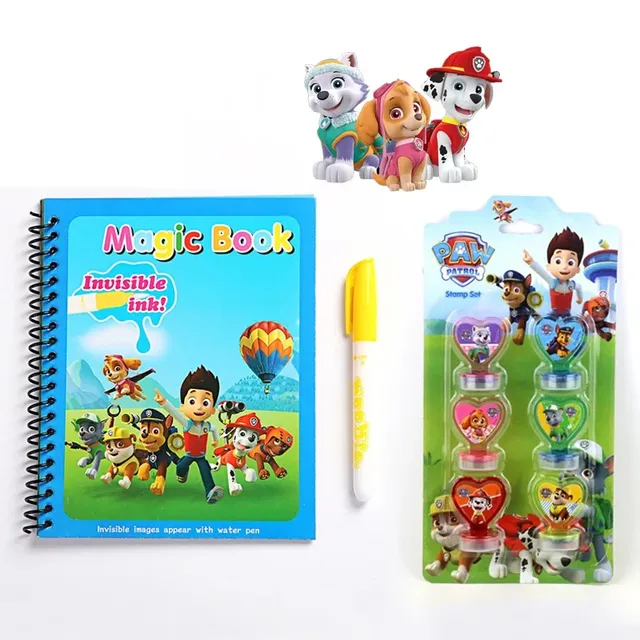 Block for drawing with motifs paw patrol and set of printers Paw patrol