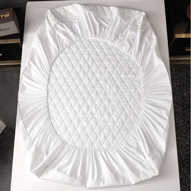 Vodotesný matracový chránič so šitím - hrubý, jednoduchý alebo dvojitý, s elastickým okrajom, v štýle roztiahnutých listov