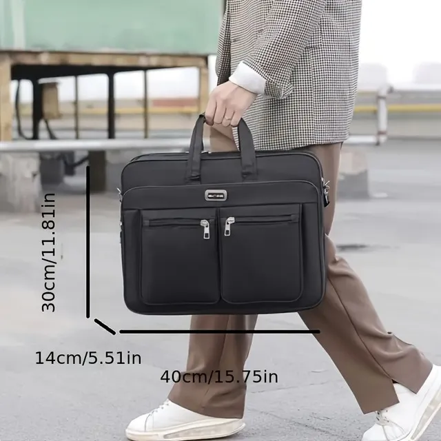 Men's laptop bag, fashionable shoulder bag, durable outdoor bag with extra large capacity, bag for short business trips