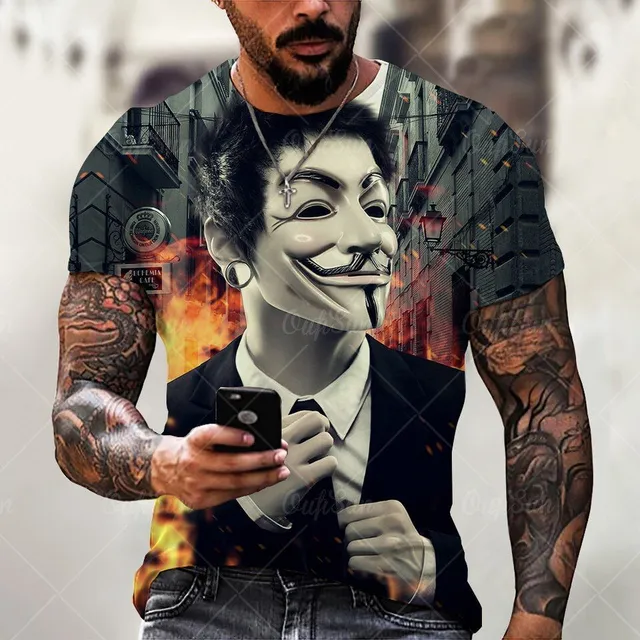 Men's short sleeve T-shirt with print - Joker