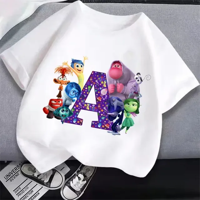 Baby T-shirt with short sleeve and letter printing and characters from a fairy tale In Head 2 - Inside Out 2