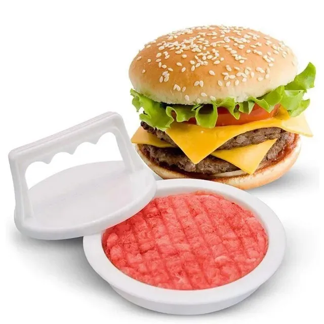 Burger press and burger forks with non-sticky surface