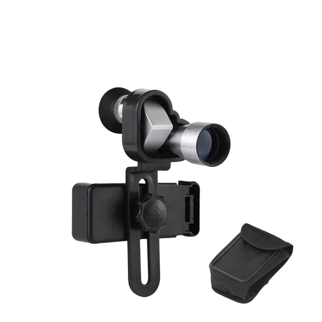 Telescop monocular portabil HD pentru telefon mobil - Telescop monocular exterior cu vedere nocturnă pentru vânătoare, telescop pentru camping, alpinism, observarea păsărilor, telescop 8x20 mm