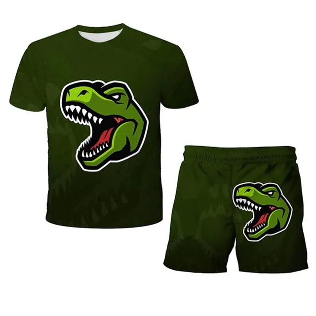 Sportovní dětská letní souprava s potiskem Jurassic World - tričko + šortky