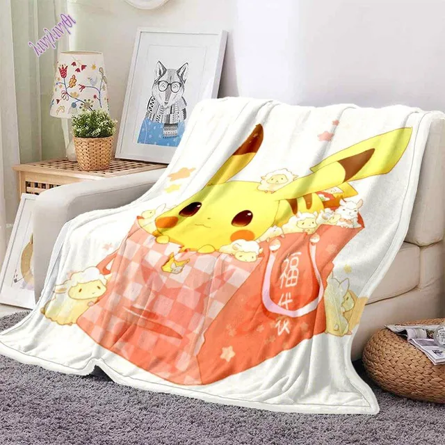 Ultraľahká deka 3D Pikachu 10 75x90cm29x35-in