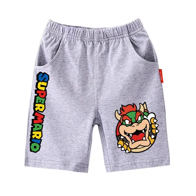 Trendy children's shorts printed with the popular animated film Super Mario