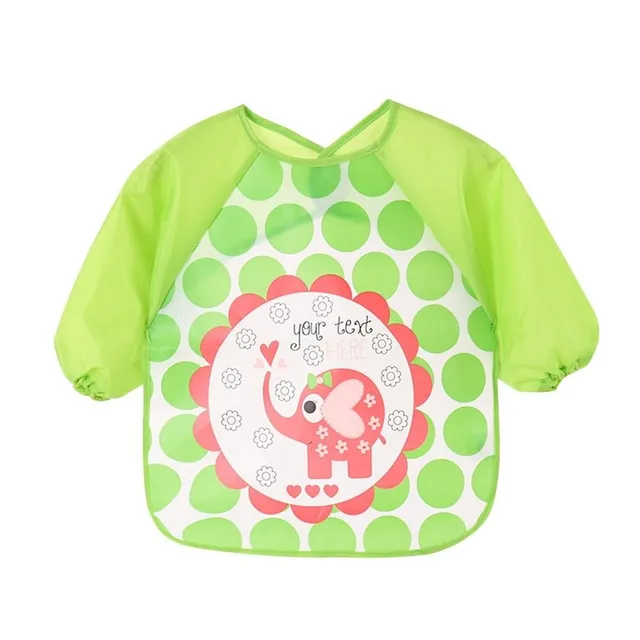 Baby bib with long sleeve