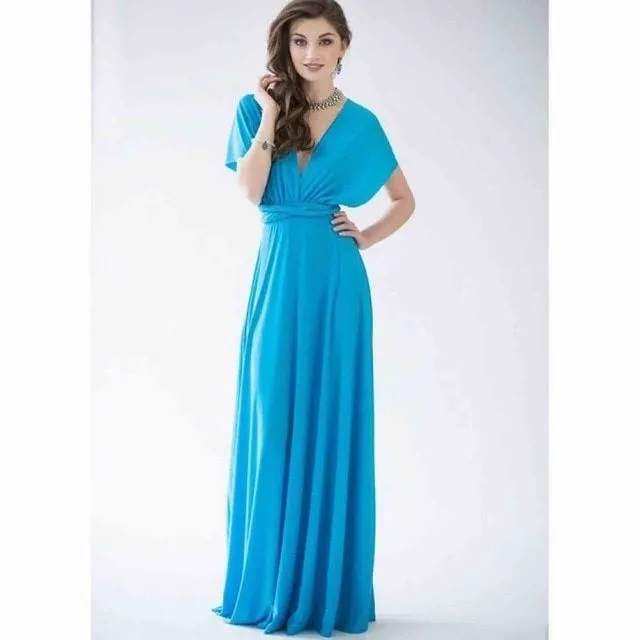 Robe longue à nouer pour femme