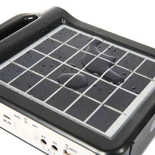 1ks, prenosný 6V dobíjateľný solárny panel, systémová úspora energie, USB nabíjačka s osvetľovacím svietidlom sada domáceho solárneho energetického systému
