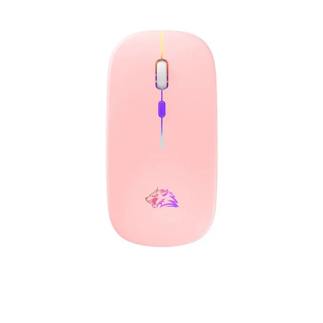 Wireless Bluetooth mouse with LED lighting and quiet button