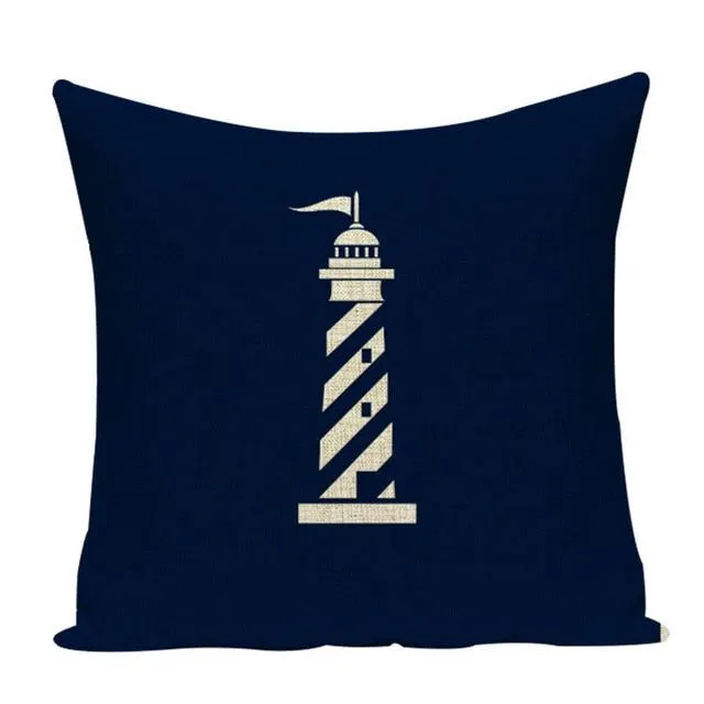 Nice and cosy cushion cover with nautical patterns