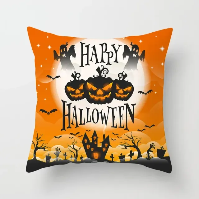 Halloween poliészter párna vicces mintával 45x45 cm kanapéra vagy hálószobába