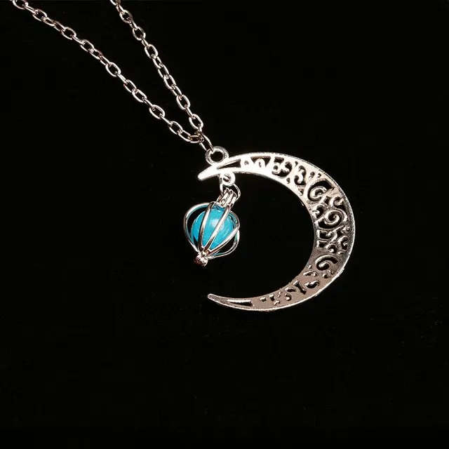 Shining necklace with moon