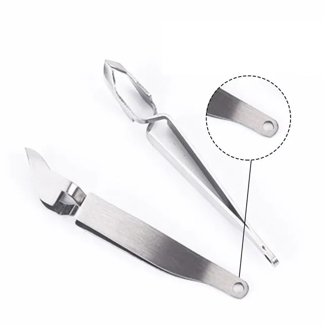 Stainless steel tick tweezers