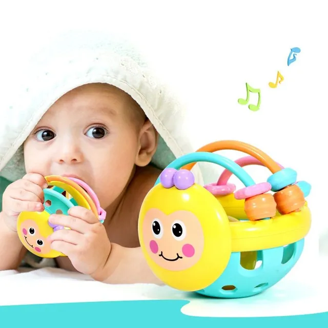 Educational toys for children 3in1 - car + rattle + teether